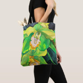 Tote Bag L'art botanique de l'orchidée verte (De près)
