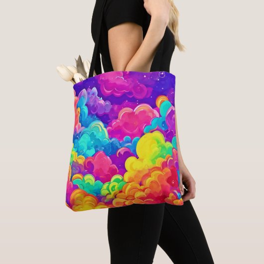 Tote Bag L'Art Cloudscape coloré (De près)