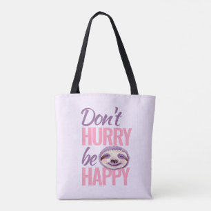 Tote Bag L'art de visage de paresse ne se dépêchent pas