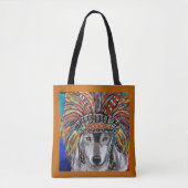 Tote Bag L'art du loup gris (Devant)