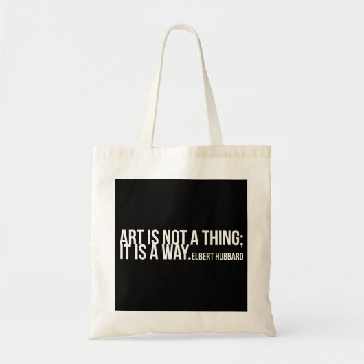 Tote Bag L'art n'est pas une chose, c'est une manière. Elbe (Devant)