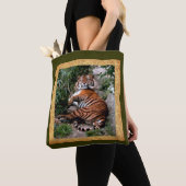 Tote Bag L'Art numérique du tigre (De près)