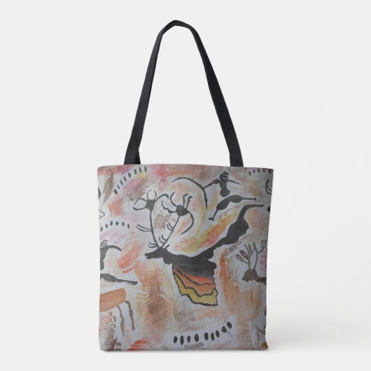 Tote Bag L'art rupestre Abstrait (Dos)