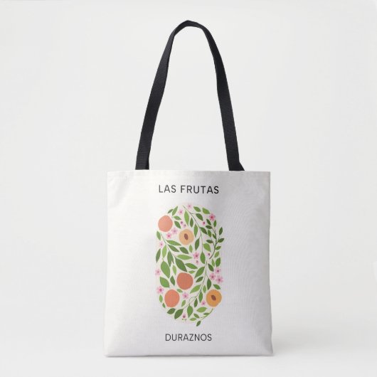 Tote Bag Las Frutas : Duraznos - Marché de la Pêche (Devant)