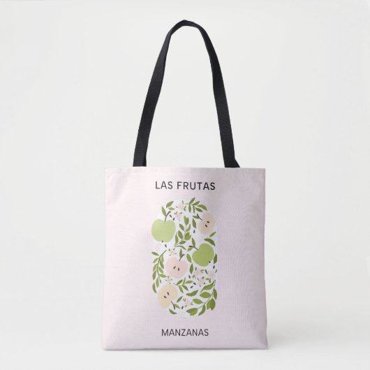 Tote Bag Las Frutas : Manzanas - marché aux pommes (Devant)