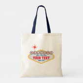 Tote Bag Las Vegas Affiche de bienvenue Votre texte (Dos)