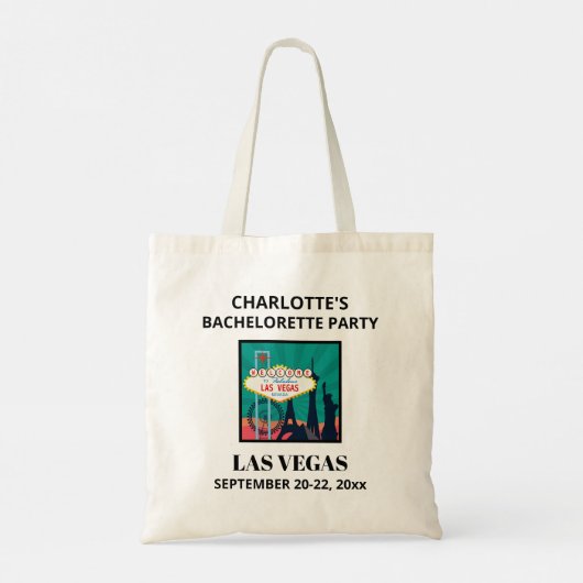 Tote Bag Las Vegas Bachelorette Party Favoriser le voyage d (Dos)