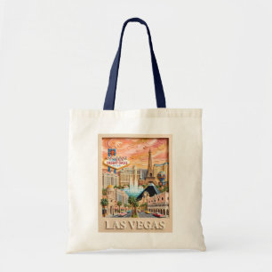 Tote Bag Las Vegas Nevada Impasto Vintage Monuments de Voya