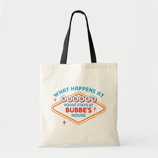 Tote Bag Las Vegas reste chez Bubbe (Devant)