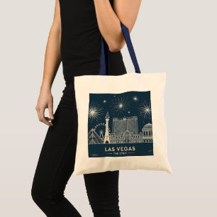 Tote Bag Las Vegas Skyline minimaliste ligne Art Cityscape