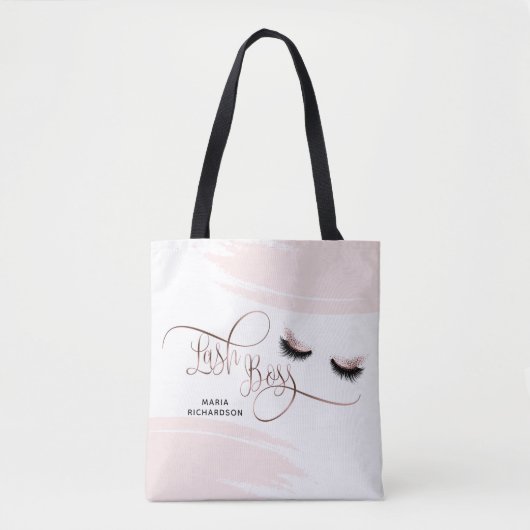 Tote Bag Lashes rose Gold (Devant)