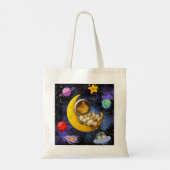 Tote Bag L'astronaute Chat dort sur la Lune (Dos)