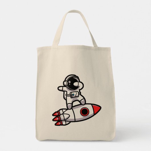 Tote Bag L'Astronaute cool Sur La Rocket (Dos)