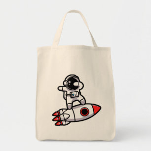 Tote Bag L'Astronaute cool Sur La Rocket