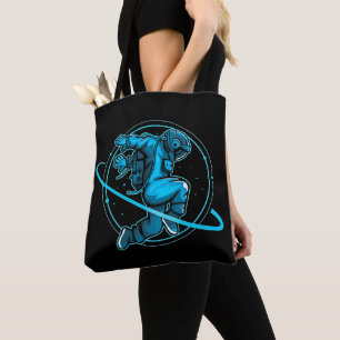 Tote Bag L'astronaute Saute En Dansant Autour De Saturne