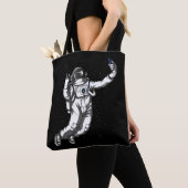 Tote Bag L'astronaute spatiale Funny Selfie Galaxie cosmiqu (De près)