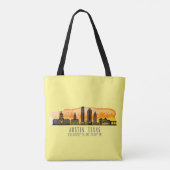 Tote Bag Latitude Austin Skyline (Dos)