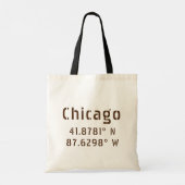 Tote Bag Latitude de Chicago (Dos)