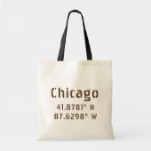 Tote Bag Latitude de Chicago (Devant)