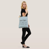 Tote Bag Latitude et Longitude Boston (Sur le modèle)
