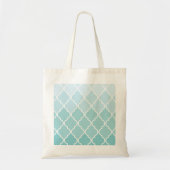 Tote Bag Latticework Bleu, Ombre, Quatrefoil, Trellis (Devant)