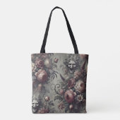 Tote Bag Laugh Lines - Gothique Grotesque Floral Baroque (Dos)