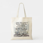 Tote Bag Lauréat du prix Nobel LLM Chatbot en littérature (Dos)