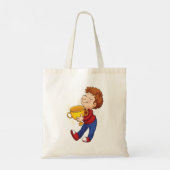 Tote Bag Lauréat du prix Trophée d'or de Boy Holding (Dos)