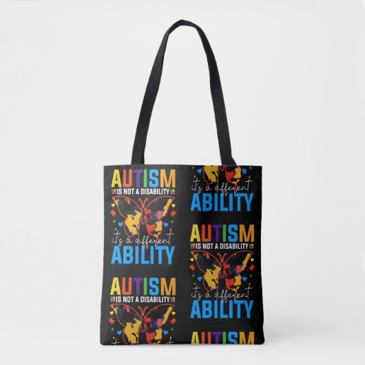 Tote Bag L'Autisme N'Est Pas Un Handicap, C'Est Un Différen (Devant)