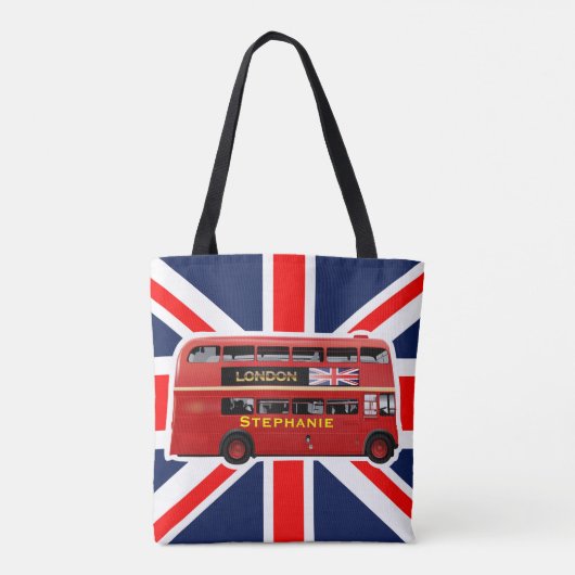 Tote Bag L'autobus de rouge de Londres (Dos)
