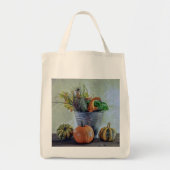 Tote Bag L'automne encore la vie avec citrouilles, fleurs (Devant)