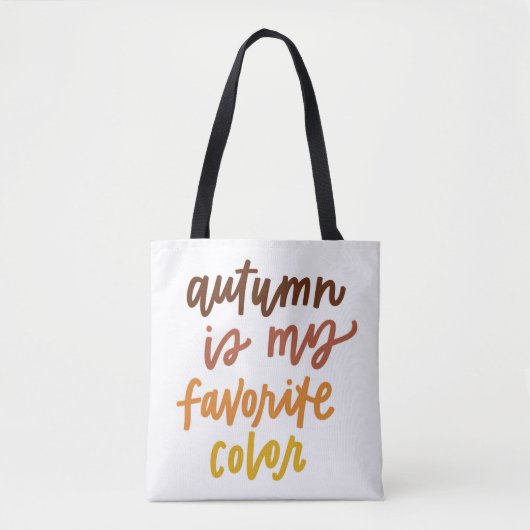 Tote Bag "L'automne est ma couleur préférée" (Devant)
