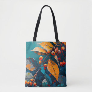Tote Bag L'automne laisse de l'huile peinte. Nature feuilla
