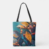 Tote Bag L'automne laisse de l'huile peinte. Nature feuilla (Dos)
