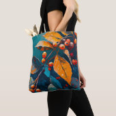 Tote Bag L'automne laisse de l'huile peinte. Nature feuilla (De près)