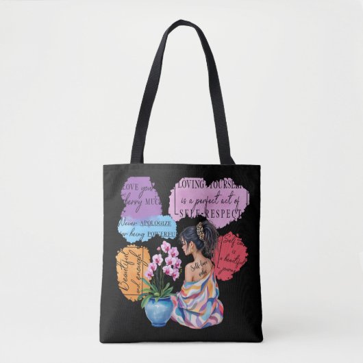 Tote Bag L'autonomisation des femmes inspire une affirmatio (Devant)