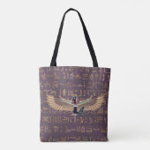 Tote Bag Lavande d'or Princesse égyptienne Hiéroglyphes (Dos)