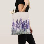 Tote Bag Lavande Française : Illustration aquarelle (De près)