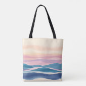 Tote Bag Lavande Tide Fluide Abstrait Côtier (Dos)