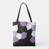 Tote Bag Lavande violet noir noir Motif élégant (Dos)