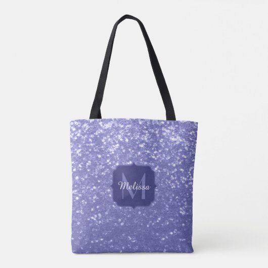 Tote Bag Lavande violet scintille parties scintillant bling (Dos)