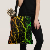 Tote Bag Lave de l'espace craqué - Rainbow ROYGB (De près)