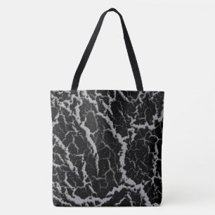 Tote Bag Lave de l'espace fissuré - Argent