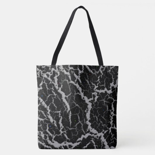 Tote Bag Lave de l'espace fissuré - Argent (Devant)