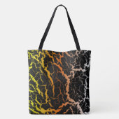 Tote Bag Lave de l'espace fissuré - Jaune/Orange/Blanc (Dos)