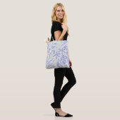 Tote Bag Lavender Agapanthus Flower Sage Green (Sur le modèle)