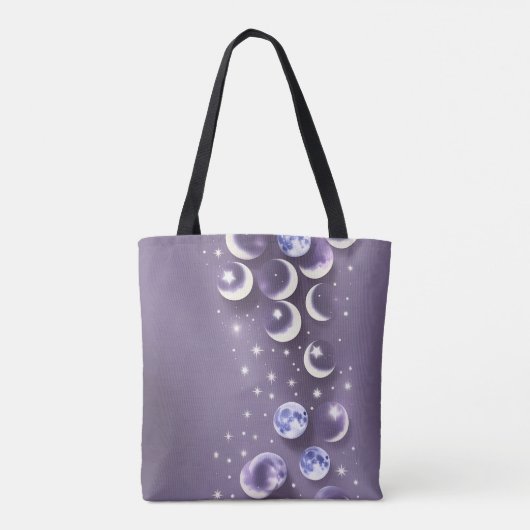 Tote Bag Lavender Moon Calm Dreamy Aesthetic (Dos)