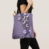 Tote Bag Lavender Moon Calm Dreamy Aesthetic (De près)