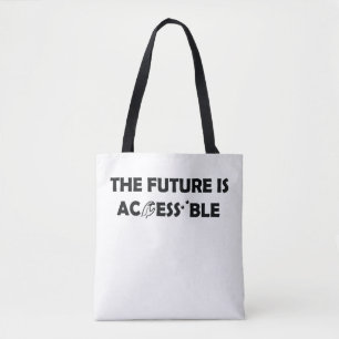 Tote Bag L'avenir est accessible ASL Sign Language Braille
