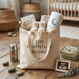 Tote Bag L'aventure commence Annonce de nouveau bébé mignon